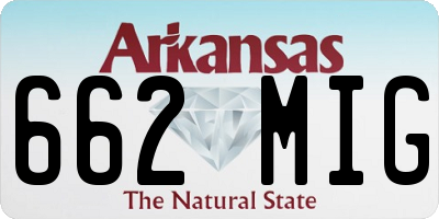 AR license plate 662MIG
