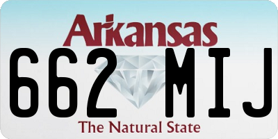 AR license plate 662MIJ