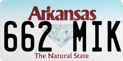 AR license plate 662MIK