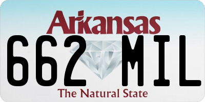 AR license plate 662MIL