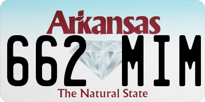 AR license plate 662MIM