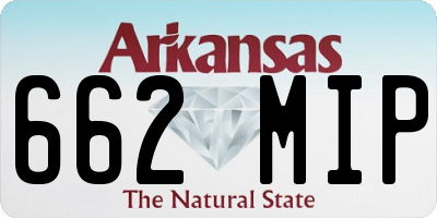 AR license plate 662MIP