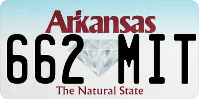 AR license plate 662MIT