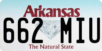 AR license plate 662MIU