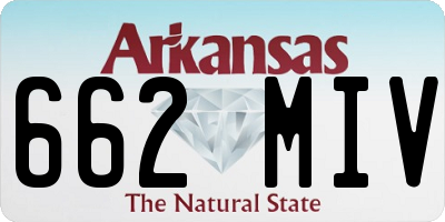 AR license plate 662MIV