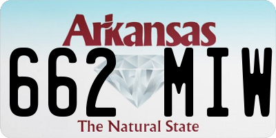 AR license plate 662MIW