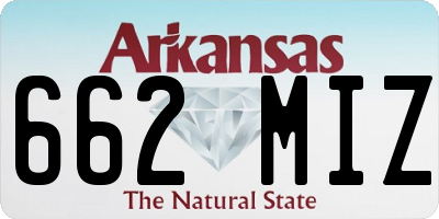 AR license plate 662MIZ