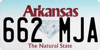 AR license plate 662MJA