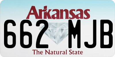 AR license plate 662MJB