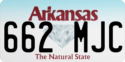 AR license plate 662MJC