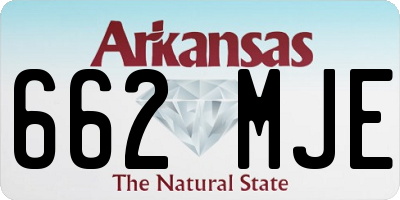 AR license plate 662MJE