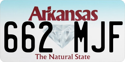 AR license plate 662MJF