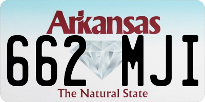 AR license plate 662MJI