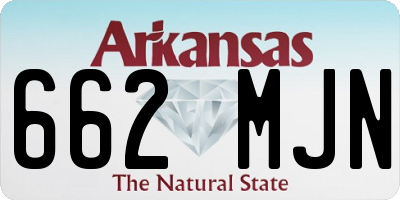 AR license plate 662MJN