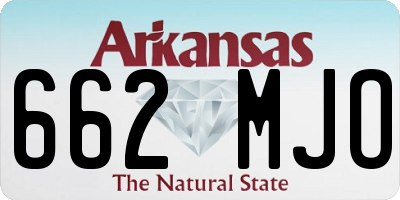 AR license plate 662MJO