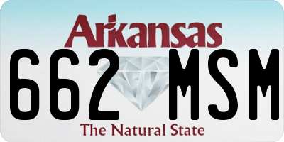 AR license plate 662MSM