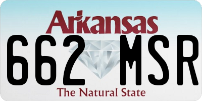 AR license plate 662MSR