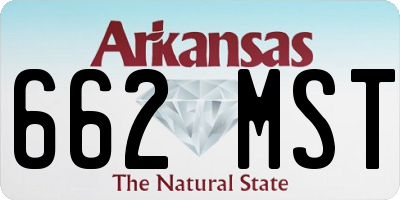 AR license plate 662MST