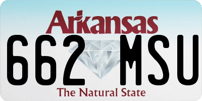 AR license plate 662MSU