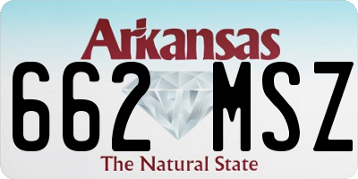 AR license plate 662MSZ