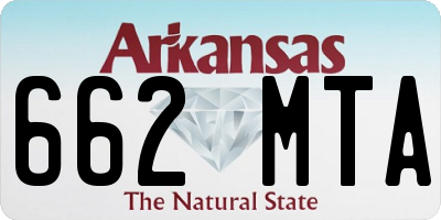 AR license plate 662MTA