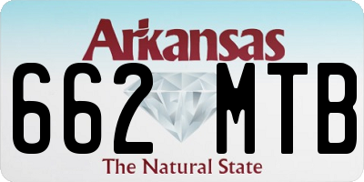 AR license plate 662MTB