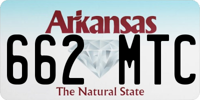 AR license plate 662MTC