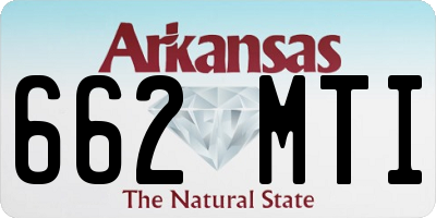 AR license plate 662MTI