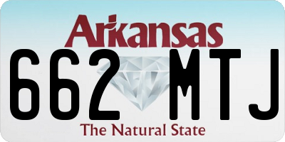 AR license plate 662MTJ