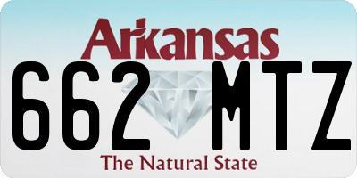 AR license plate 662MTZ