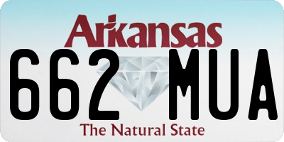 AR license plate 662MUA