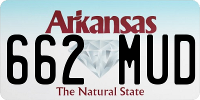 AR license plate 662MUD