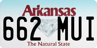 AR license plate 662MUI