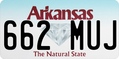 AR license plate 662MUJ