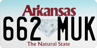 AR license plate 662MUK