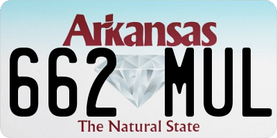 AR license plate 662MUL
