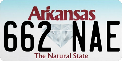 AR license plate 662NAE