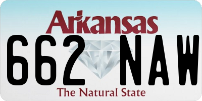 AR license plate 662NAW