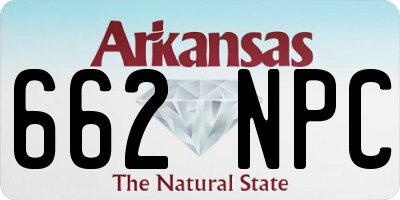 AR license plate 662NPC
