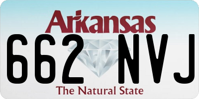 AR license plate 662NVJ