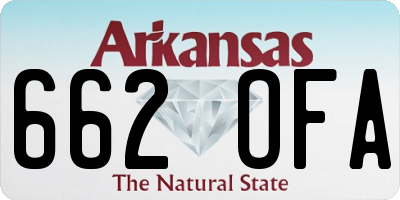 AR license plate 662OFA