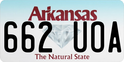 AR license plate 662UOA