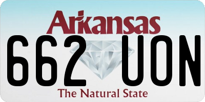 AR license plate 662UON