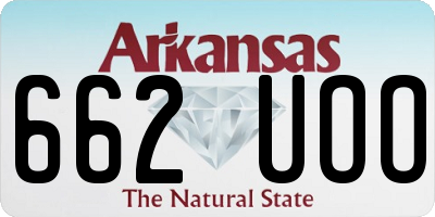 AR license plate 662UOO