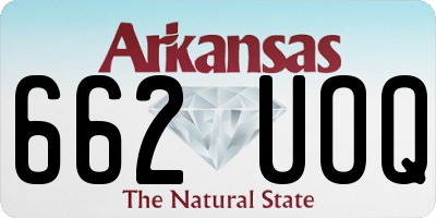 AR license plate 662UOQ