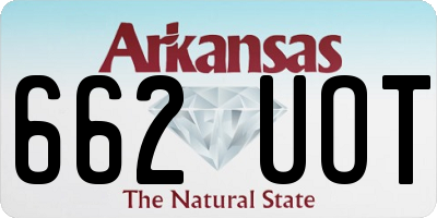 AR license plate 662UOT