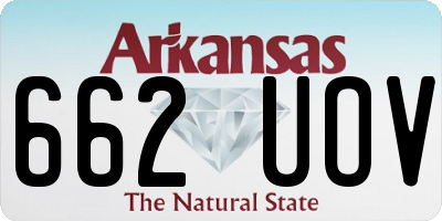 AR license plate 662UOV