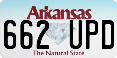 AR license plate 662UPD