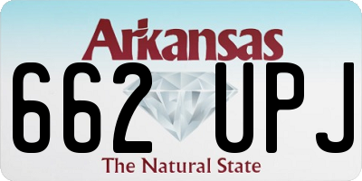 AR license plate 662UPJ