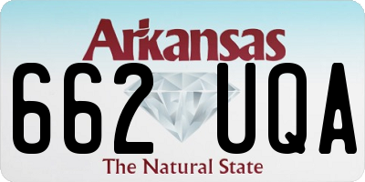 AR license plate 662UQA